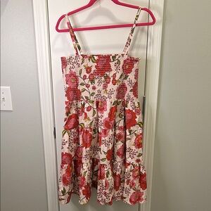 Steve Madden Floral Pink and Red Mini Dress